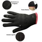 Luva Preta Pigmentada Tricotada Segurança Epi Canteiro Obra |